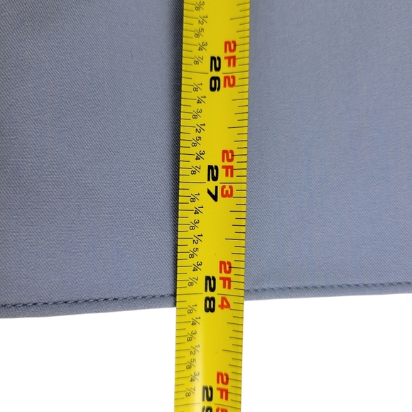 Soft Surroundings Blouse Women Size XL Blue Twisted Split Front V Neck Pullover - Picture 7 of 10